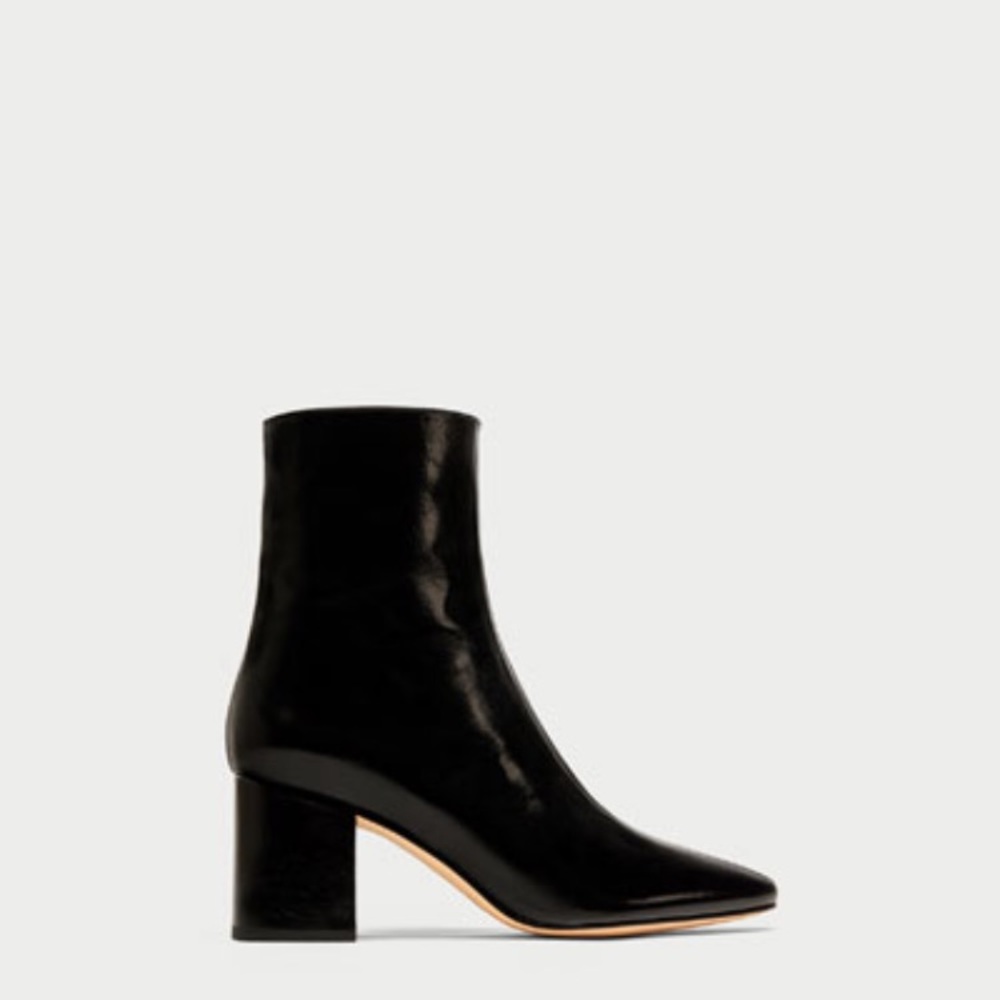 Zara Never Worn- Brand New Patent Leather Boots